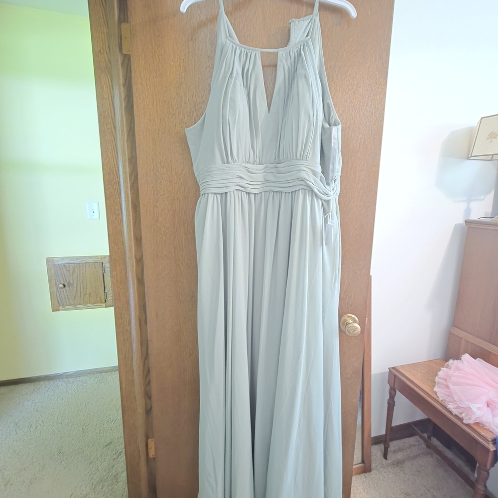 Kennedy Blue Moss Green Bridesmaid Dress Size US22, Unworn/unaltered